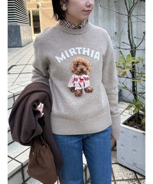 セール】トイプードルクルーネックジャガードニット（ニット/セーター