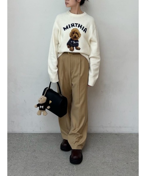 セール】トイプードルクルーネックジャガードニット（ニット/セーター