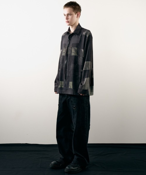 AIVER（アイバー）の「AIVER　トロンプルイユボロ転写シャツ（シャツ/ブラウス・メンズ・ブラック・LARGE/MEDIUM/SMALL）」の6枚目の写真