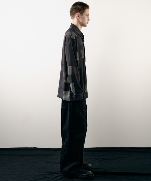 AIVER（アイバー）の「AIVER　トロンプルイユボロ転写シャツ（シャツ/ブラウス・メンズ・ブラック・LARGE/MEDIUM/SMALL）」の9枚目の写真