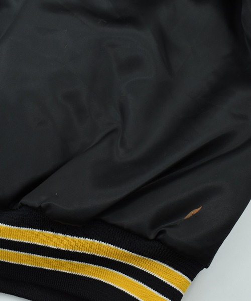 NBA/NFL/NHL/MLB(エヌビーエーエヌエフエルエヌエイチエルエムエルビー)の「【USED】90’s Chalk Line “NFL Pittsburgh Steelers” ナイロン アワードジャケット(スタジャン・メンズ・ブラック・X-LARGE)」の12枚目の写真