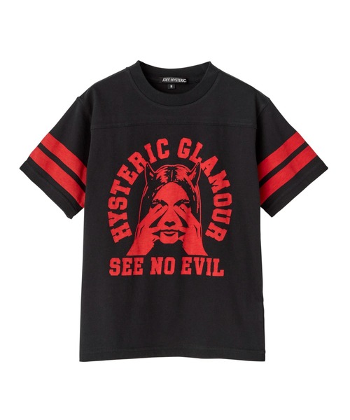 JOEY HYSTERIC(ジョーイヒステリック)の「SEE NO EVIL 半袖Tシャツ(Tシャツ/カットソー・キッズ・ブラック/ホワイト系その他2・SMALL/MEDIUM)」の2枚目の写真
