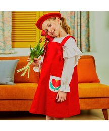 MINIDOU（ミニドウ）の「Heart Tulip One Piece Sleeveless（ワンピース）」