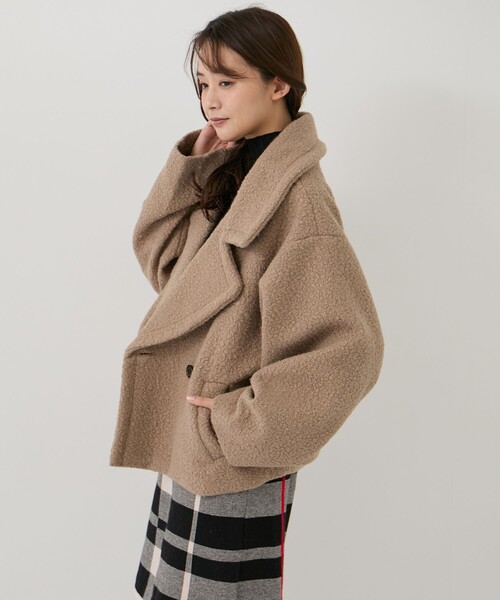Jayro（ジャイロ）の「ループツィードショートコート（その他アウター・レディース・ホワイト系その他2/ベージュ/ネイビー・M）」の13枚目の写真