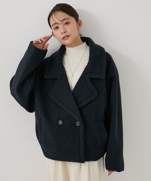 Jayro（ジャイロ）の「ループツィードショートコート（その他アウター・レディース・ホワイト系その他2/ベージュ/ネイビー・M）」の18枚目の写真