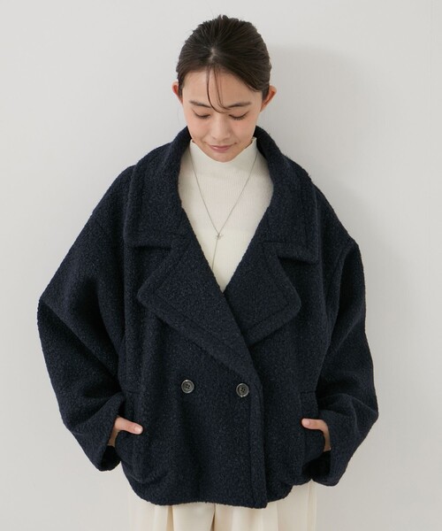 Jayro（ジャイロ）の「ループツィードショートコート（その他アウター・レディース・ホワイト系その他2/ベージュ/ネイビー・M）」の19枚目の写真