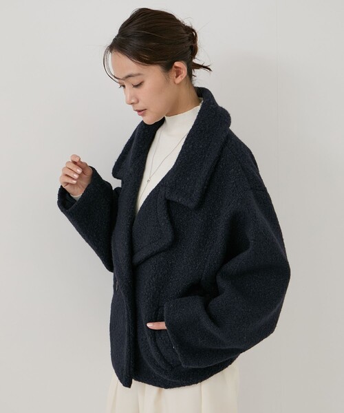 Jayro（ジャイロ）の「ループツィードショートコート（その他アウター・レディース・ホワイト系その他2/ベージュ/ネイビー・M）」の20枚目の写真