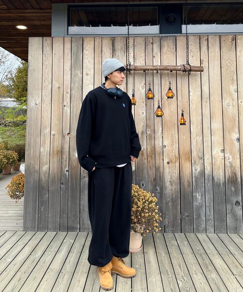 WILDROCK（ワイルドロック）の「バルーンフィットワイドパンツ_ブラック（スウェットパンツ・メンズ・その他・MEDIUM/LARGE/SMALL）」の5枚目の写真