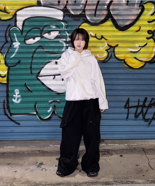 WILDROCK（ワイルドロック）の「バルーンフィットワイドパンツ_ブラック（スウェットパンツ・メンズ・その他・MEDIUM/LARGE/SMALL）」の6枚目の写真