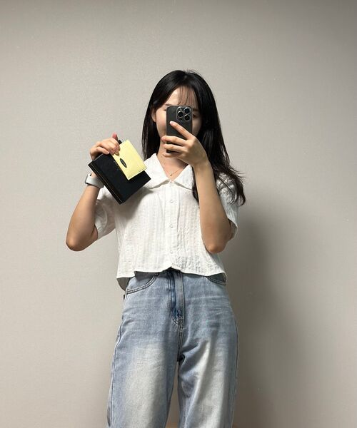 JINMANIA(ジンマニア)の「レディース ウォッシング ロング ワイドデニムパンツ (ライトブルー)(デニムパンツ・レディース・その他・SMALL/MEDIUM/LARGE/X-LARGE/X-SMALL)」の7枚目の写真