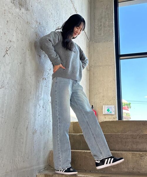 JINMANIA(ジンマニア)の「レディース ウォッシング ロング ワイドデニムパンツ (ライトブルー)(デニムパンツ・レディース・その他・SMALL/MEDIUM/LARGE/X-LARGE/X-SMALL)」の11枚目の写真