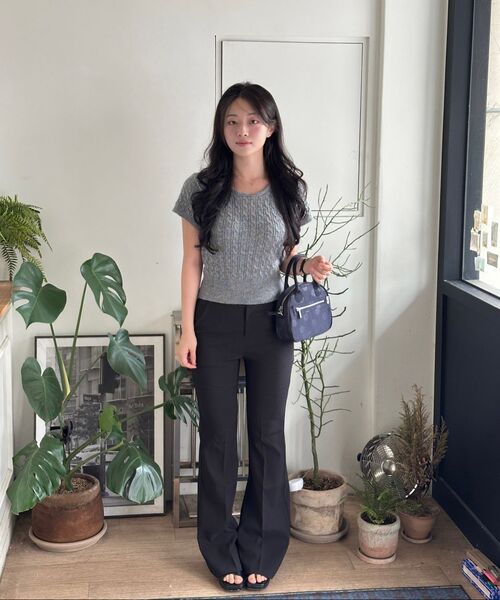 BBAEBBAE(ペッペ)の「シークレットバンディングスパンブーツカットブラックスラックス(スラックス・レディース・ブラック・SMALL/MEDIUM/LARGE/X-LARGE)」の6枚目の写真