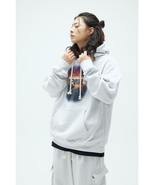 FEELENUFF（フィルイナフ）の「[PRIMATE x FEELENUFF] REVIVAL ROPE HOODIE ASHGRAY（パーカー・メンズ・その他・LARGE/X-LARGE）」の2枚目の写真