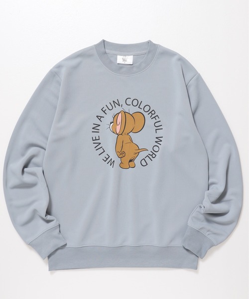 Tom&Jerry(トムアンドジェリー)の「【TOM&JERRY/トムとジェリー】ダンボールニットプリントクルーネックトレーナー/ユニセックス(スウェット・レディース・ブラック/サックスブルー/スミクロ/オートミール・MEDIUM/LARGE)」の15枚目の写真