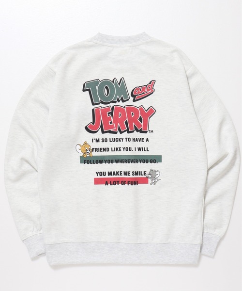 Tom&Jerry(トムアンドジェリー)の「【TOM&JERRY/トムとジェリー】ダンボールニットプリントクルーネックトレーナー/ユニセックス(スウェット・レディース・ブラック/サックスブルー/スミクロ/オートミール・MEDIUM/LARGE)」の12枚目の写真