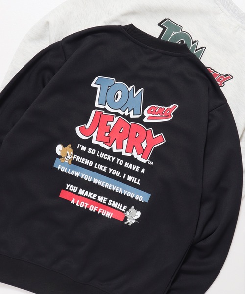 Tom&Jerry(トムアンドジェリー)の「【TOM&JERRY/トムとジェリー】ダンボールニットプリントクルーネックトレーナー/ユニセックス(スウェット・レディース・ブラック/サックスブルー/スミクロ/オートミール・MEDIUM/LARGE)」の5枚目の写真