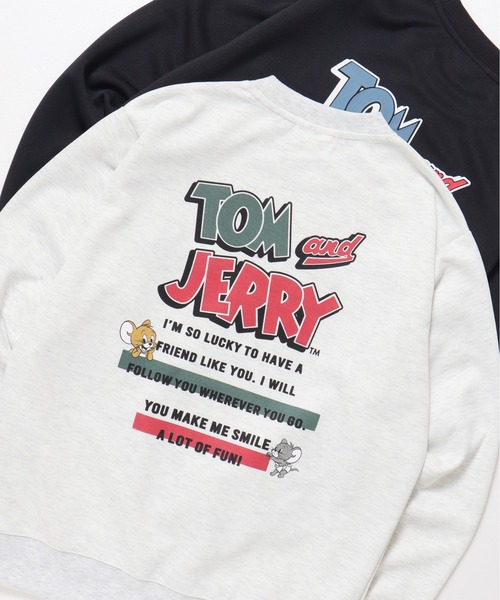 Tom&Jerry(トムアンドジェリー)の「【TOM&JERRY/トムとジェリー】ダンボールニットプリントクルーネックトレーナー/ユニセックス(スウェット・レディース・ブラック/サックスブルー/スミクロ/オートミール・MEDIUM/LARGE)」の11枚目の写真