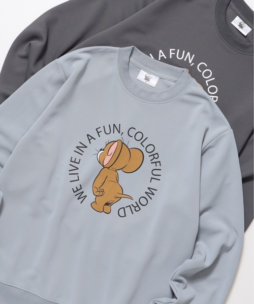 Tom&Jerry(トムアンドジェリー)の「【TOM&JERRY/トムとジェリー】ダンボールニットプリントクルーネックトレーナー/ユニセックス(スウェット・レディース・ブラック/サックスブルー/スミクロ/オートミール・MEDIUM/LARGE)」の14枚目の写真