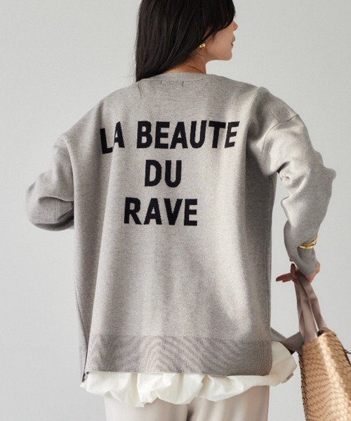 BARNYARDSTORM(バンヤードストーム)の「BARNYARDSTORM / バックロゴJQカーデ / ハンドウォッシャブル【WEB限定カラー】(カーディガン/ボレロ・レディース・グレー/ブラック/ピンク/ブラウン/ベージュ・FREE)」の2枚目の写真