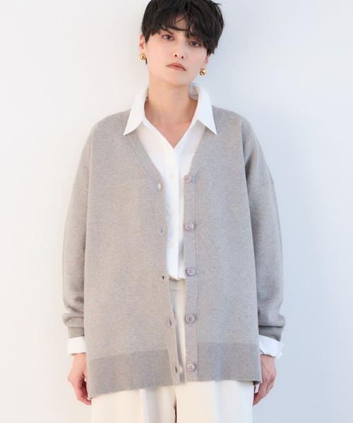 BARNYARDSTORM(バンヤードストーム)の「BARNYARDSTORM / バックロゴJQカーデ / ハンドウォッシャブル【WEB限定カラー】(カーディガン/ボレロ・レディース・グレー/ブラック/ピンク/ブラウン/ベージュ・FREE)」の15枚目の写真