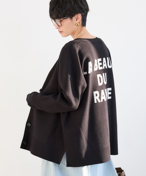 BARNYARDSTORM(バンヤードストーム)の「BARNYARDSTORM / バックロゴJQカーデ / ハンドウォッシャブル【WEB限定カラー】(カーディガン/ボレロ・レディース・グレー/ブラック/ピンク/ブラウン/ベージュ・FREE)」の14枚目の写真