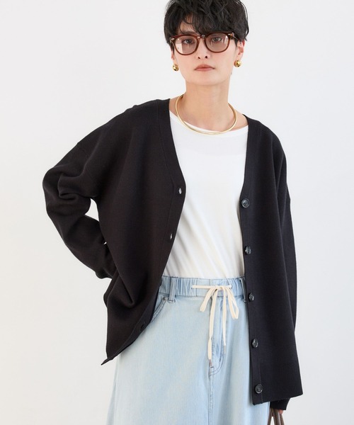 BARNYARDSTORM(バンヤードストーム)の「BARNYARDSTORM / バックロゴJQカーデ / ハンドウォッシャブル【WEB限定カラー】(カーディガン/ボレロ・レディース・グレー/ブラック/ピンク/ブラウン/ベージュ・FREE)」の13枚目の写真