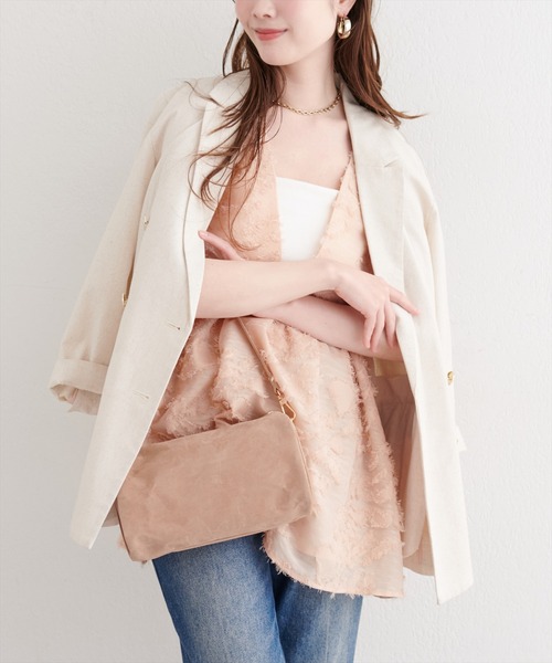 natural couture(ナチュラルクチュール)の「お花ジャガードベスト×ラメワンピースセット(ワンピース・レディース・アイボリー/ブラック/オレンジ・FREE/LARGE)」の11枚目の写真