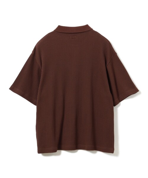 BEAMS（ビームス）の「ショート リブ ポロシャツ【ワイドショートフィット】（ポロシャツ・メンズ・チャコールグレー/ブラウン・XL/L/M/S）」の14枚目の写真