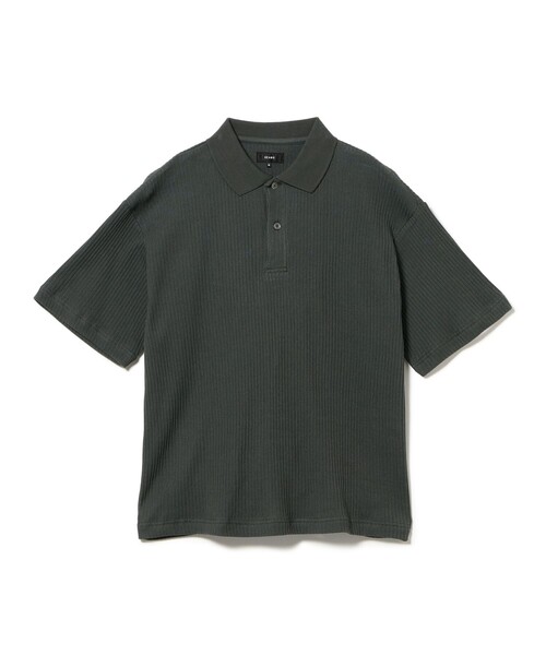 BEAMS（ビームス）の「ショート リブ ポロシャツ【ワイドショートフィット】（ポロシャツ・メンズ・チャコールグレー/ブラウン・XL/L/M/S）」の15枚目の写真