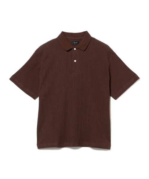 BEAMS（ビームス）の「ショート リブ ポロシャツ【ワイドショートフィット】（ポロシャツ・メンズ・チャコールグレー/ブラウン・XL/L/M/S）」の21枚目の写真