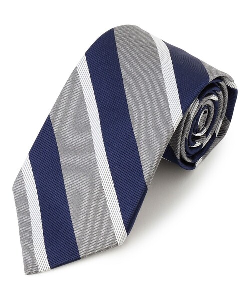 J.PRESS（ジェイプレス）の「【STRUCTURE MIX COLLECTION】レジメンタル ネクタイ（ネクタイ・メンズ・グレー系1/グリーン系1・F）」の2枚目の写真