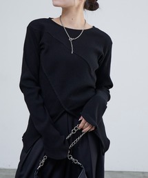 Lui's | リブ切替デザイントップス(Tシャツ/カットソー)