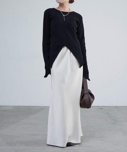 Lui's（ルイス）の「リブ切替デザイントップス（Tシャツ/カットソー・レディース・ホワイト/ブラウン/ブラック/グレー・FREE）」の19枚目の写真