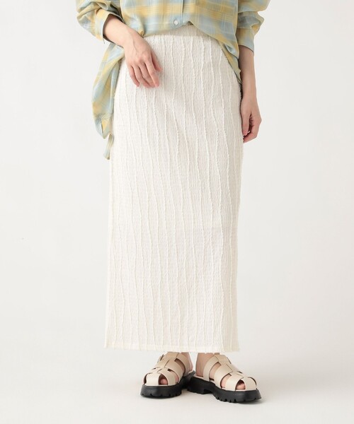 BEAMS HEART（ビームスハート）の「カットフリンジ ナロースカート（スカート・レディース・ホワイト系その他5/イエロー系その他2/ブラック・FREE）」の2枚目の写真