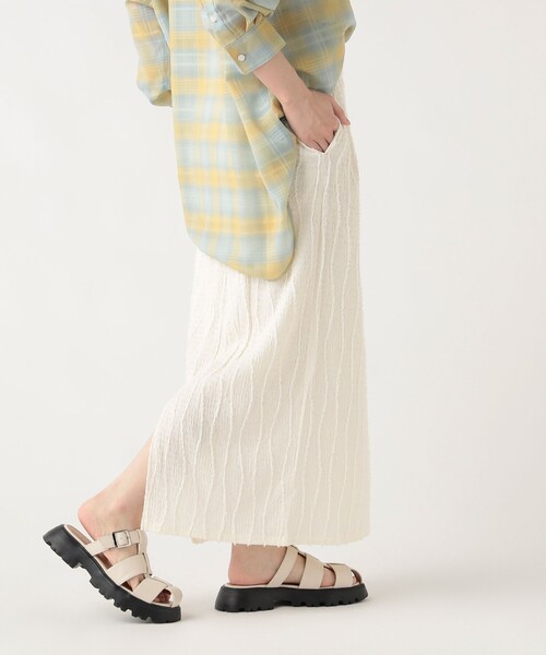 BEAMS HEART（ビームスハート）の「カットフリンジ ナロースカート（スカート・レディース・ホワイト系その他5/イエロー系その他2/ブラック・FREE）」の6枚目の写真