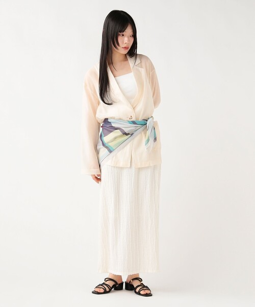 BEAMS HEART（ビームスハート）の「カットフリンジ ナロースカート（スカート・レディース・ホワイト系その他5/イエロー系その他2/ブラック・FREE）」の7枚目の写真