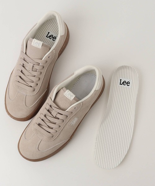 Lee（リー）の「Lee 本革スニーカー（スニーカー・レディース・ベージュ/ピンク・24.5cm/23cm/23.5cm/24cm）」の6枚目の写真
