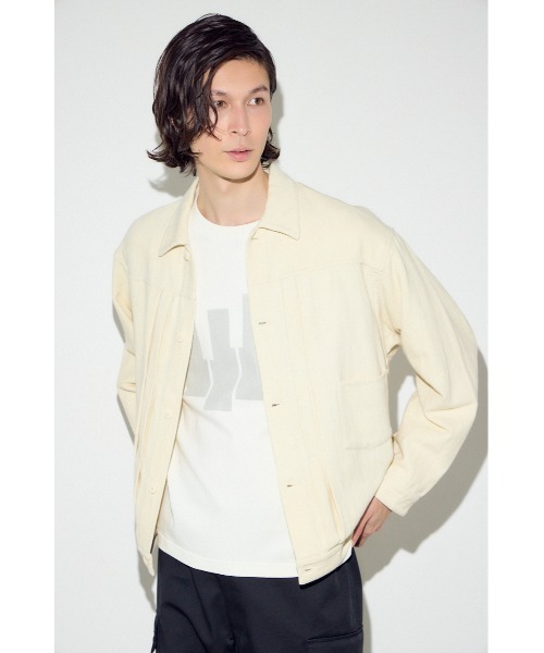 AZUL by moussy(アズールバイマウジー)の「コットンリネン1stブルゾン 春服 冬服(ブルゾン・メンズ・ライトブラック/アイボリー/ベージュ・MEDIUM/LARGE/X-LARGE)」の14枚目の写真