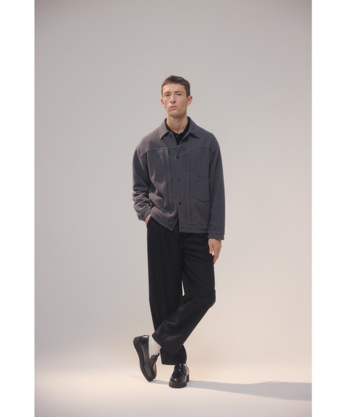 AZUL by moussy(アズールバイマウジー)の「コットンリネン1stブルゾン 春服 冬服(ブルゾン・メンズ・ライトブラック/アイボリー/ベージュ・MEDIUM/LARGE/X-LARGE)」の4枚目の写真