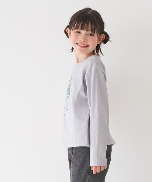 coca（coca）（コカ）の「キッズ　チュールトップス＆長袖Tシャツ 2枚セット（Tシャツ/カットソー・キッズ・ライトグリーン/パープル・120/130/140/150）」の4枚目の写真