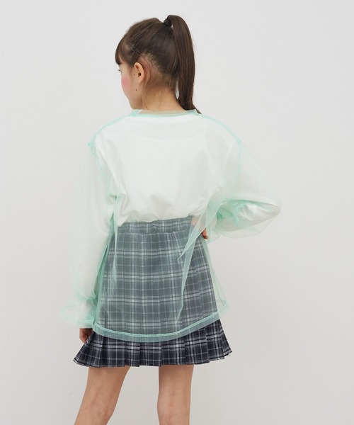 coca（coca）（コカ）の「キッズ　チュールトップス＆長袖Tシャツ 2枚セット（Tシャツ/カットソー・キッズ・ライトグリーン/パープル・120/130/140/150）」の11枚目の写真