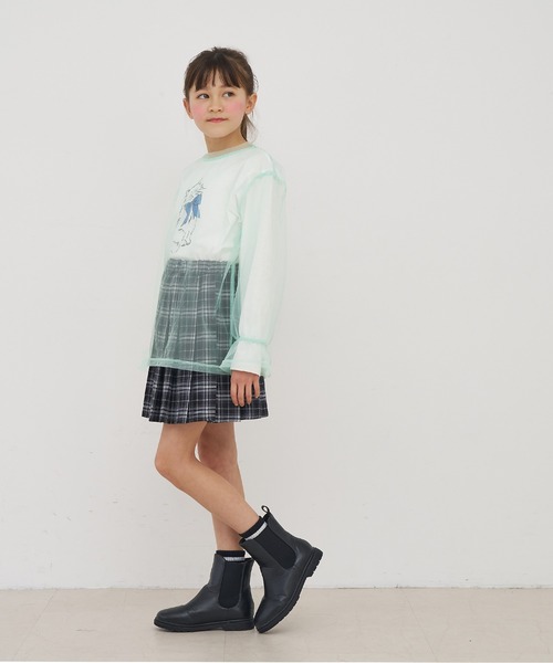 coca（coca）（コカ）の「キッズ　チュールトップス＆長袖Tシャツ 2枚セット（Tシャツ/カットソー・キッズ・ライトグリーン/パープル・120/130/140/150）」の13枚目の写真