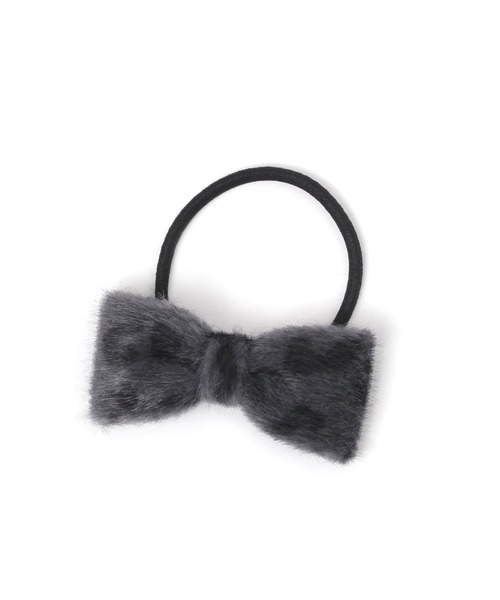 LAKOLE（ラコレ）の「レオパードリボンヘアゴム / 635430（ヘアゴム・レディース・ベージュ/チャコール・FREE）」の2枚目の写真