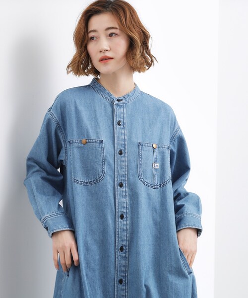 Lee（リー）の「【Lee×grove別注】LOCO FLARE DRESS（ワンピース・レディース・ネイビー/ブルー・02/03）」の7枚目の写真