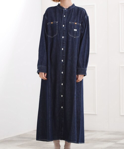 Lee（リー）の「【Lee×grove別注】LOCO FLARE DRESS（ワンピース・レディース・ネイビー/ブルー・02/03）」の11枚目の写真