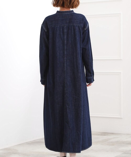 Lee（リー）の「【Lee×grove別注】LOCO FLARE DRESS（ワンピース・レディース・ネイビー/ブルー・02/03）」の13枚目の写真