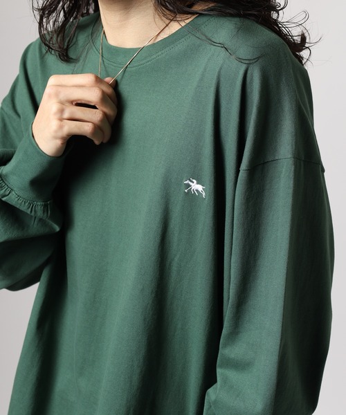 POLOCHAMPS（ポロチャンプス）の「POLOCHAMPS ロングスリーブTシャツ ロンT（Tシャツ/カットソー・メンズ・ブラック/オフホワイト/杢グレー/ダークグリーン/ネイビー/チャコール・M/L/XL）」の6枚目の写真