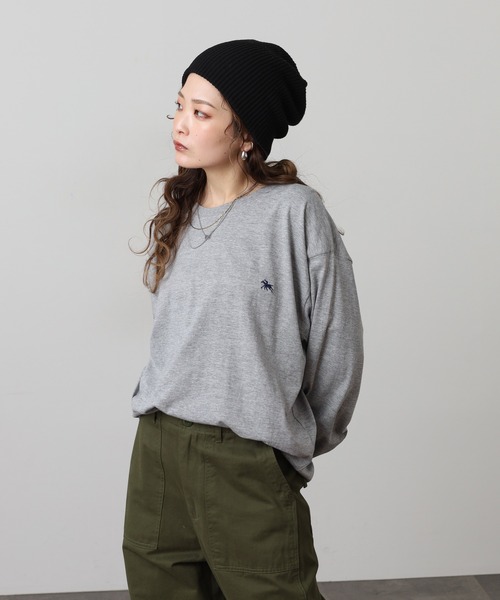 POLOCHAMPS（ポロチャンプス）の「POLOCHAMPS ロングスリーブTシャツ ロンT（Tシャツ/カットソー・メンズ・ブラック/オフホワイト/杢グレー/ダークグリーン/ネイビー/チャコール・M/L/XL）」の10枚目の写真
