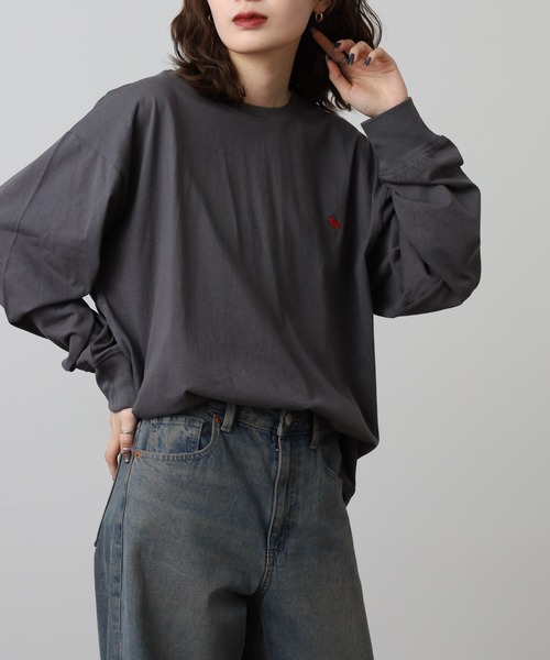 POLOCHAMPS（ポロチャンプス）の「POLOCHAMPS ロングスリーブTシャツ ロンT（Tシャツ/カットソー・メンズ・ブラック/オフホワイト/杢グレー/ダークグリーン/ネイビー/チャコール・M/L/XL）」の21枚目の写真