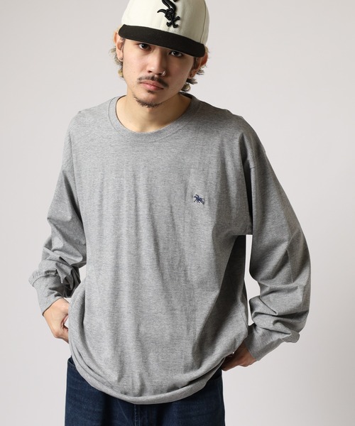 POLOCHAMPS（ポロチャンプス）の「POLOCHAMPS ロングスリーブTシャツ ロンT（Tシャツ/カットソー・メンズ・ブラック/オフホワイト/杢グレー/ダークグリーン/ネイビー/チャコール・M/L/XL）」の12枚目の写真